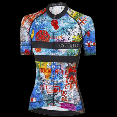 Cycology Rock & Roll Womens Cycling Jersey-White